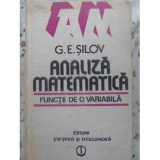 ANALIZA MATEMATICA. FUNCTII DE O VARIABILA