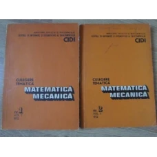 CULEGERE TEMATICA MATEMATICA MECANICA NR.1-2 VOL.1