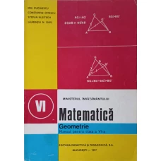 MATEMATICA. GEOMETRIE MANUAL PENTRU CLASA A VI-A
