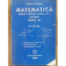 MATEMATICA MANUAL PENTRU CLASA A X-A ALGEBRA PROFIL M1