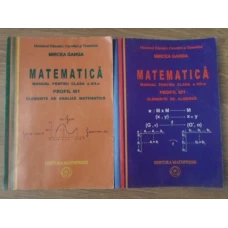 MATEMATICA MANUAL PENTRU CLASA A XII-A PROFIL M1 ELEMENTE DE ALGEBRA. ELEMENTE DE ANALIZA MATEMATICA