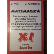 MATEMATICA REZOLVAREA PROBLEMELOR DE ALGEBRA LINIARA SI GEOMETRIE ANALITICA CLASA A XI-A
