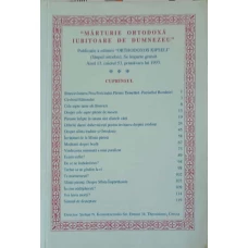 MARTURIE ORTODOXA IUBITOARE DE DUMNEZEU ANUL 13, CAIETUL 53