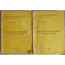 BAZELE CERCETARII EXPERIMENTALE A MASINILOR TEMICE VOL.1-2
