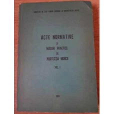 ACTE NORMATIVE SI MASURI PRACTICE DE PROTECTIA MUNCII VOL.1