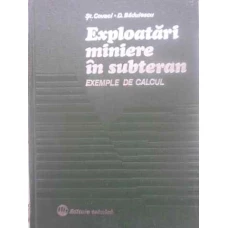 EXPLOATARI MINIERE IN SUBTERAN. EXEMPLE DE CALCUL