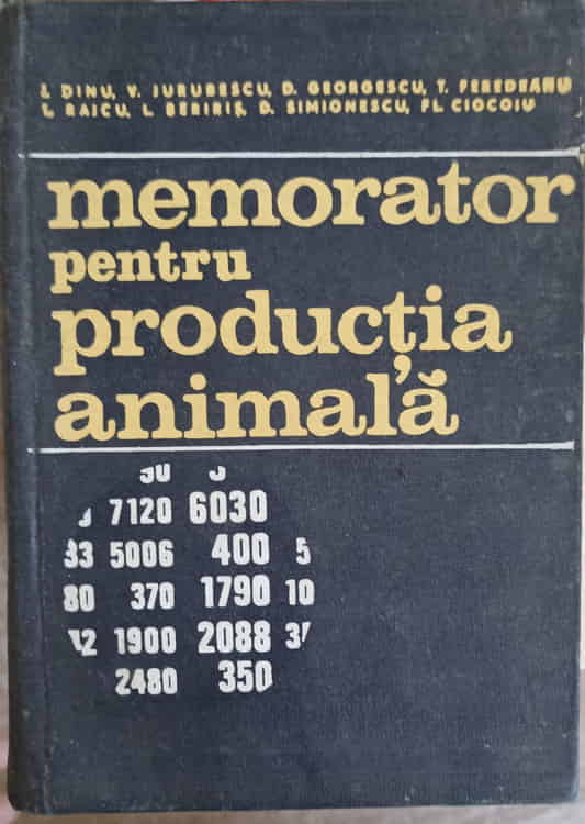 Memorator Pentru Productia Animala