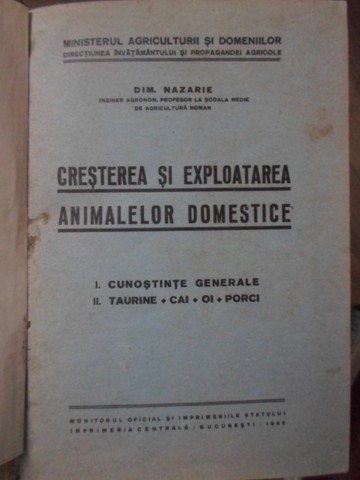 Vezi detalii pentru Cresterea Si Exploatarea Animalelor Domestice. Cunostinte Generale. Taurine, Cai, Oi, Porci