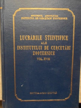 Lucrarile Stiintifice Ale Institutului De Cercetari Zootehnice Vol.xviii