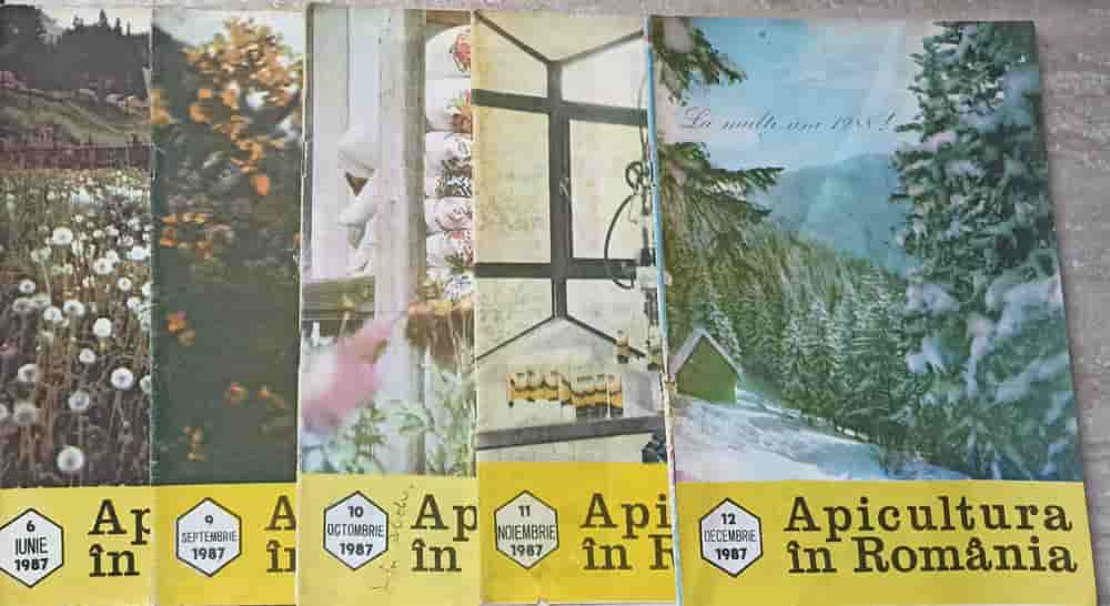 Revista apicultura in romania pe anul 1987 nr.6, 9, 10, 11, 12