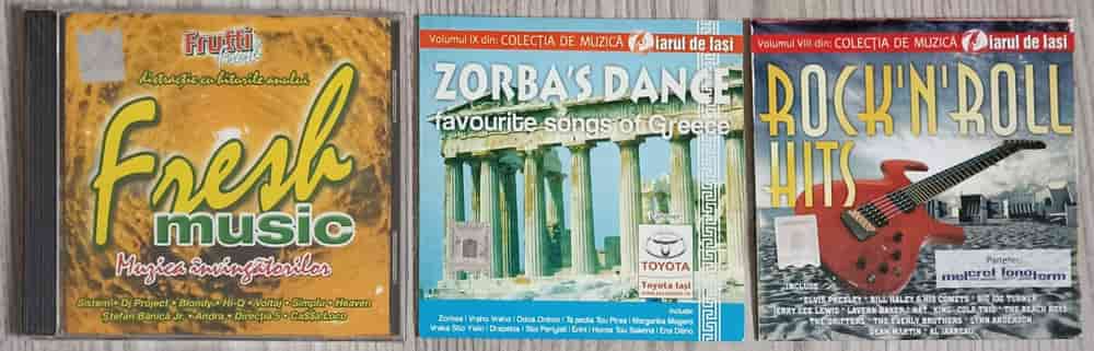 Set 3 cd-uri muzica internationala: rock'n'roll, zorba's dance, fresh music