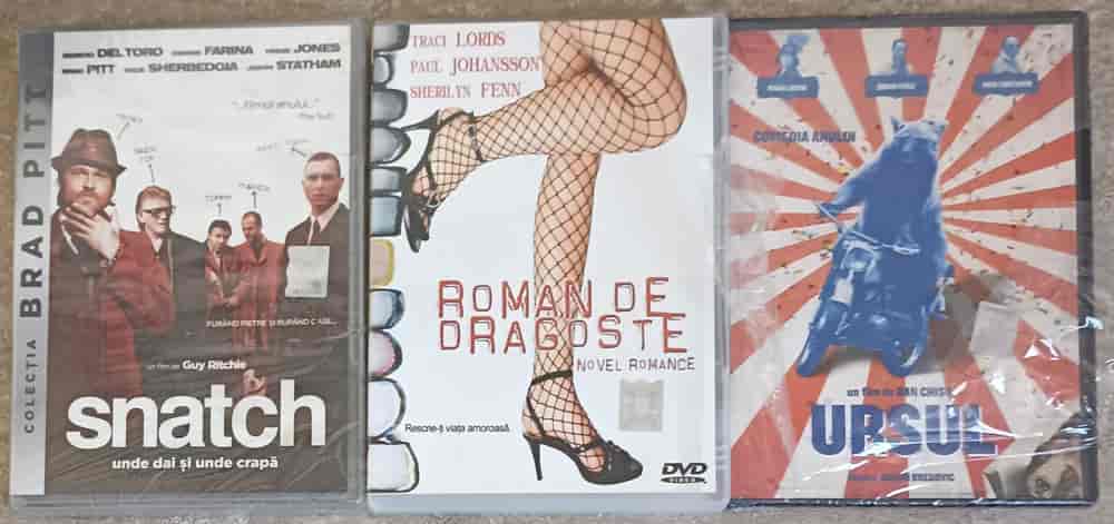 Vezi detalii pentru Lot 3 Dvd-uri: Snatch, Unde Dai Si Unde Crapa; Roman De Dragoste; Ursul