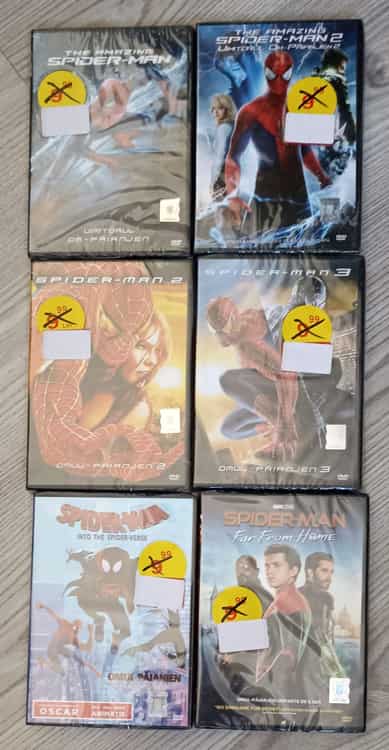 Lot 6 Dvd-uri Filme Cu Spider-man