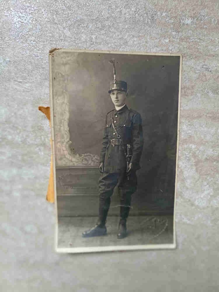 Fotografie, Portret De Soldat. Perioada Interbelica. Foto Lux Grivitei 131, Bucuresti. 47