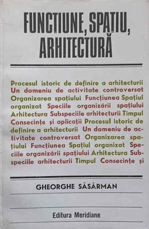 Functiune, Spatiu, Arhitectura