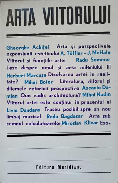 Arta Viitorului. Prospectiuni Estetice