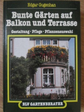 Bunte garten auf balkon und terrasse