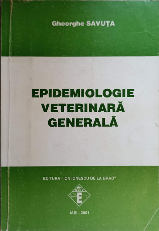 Vezi detalii pentru Epidemiologie Veterinara Generala