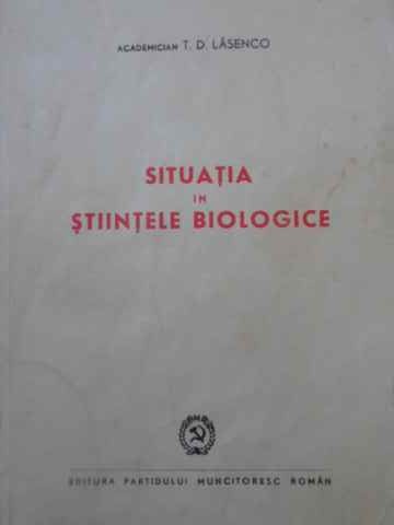 Vezi detalii pentru Situatia In Stiintele Biologice