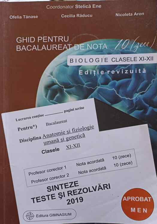 Ghid Pentru Bacalaureat De Nota 10. Biologie Clasele Xi-xii