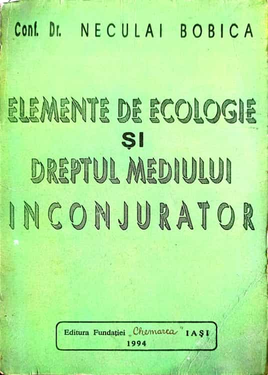 Elemente De Ecologie Si Dreptul Mediului Inconjurator