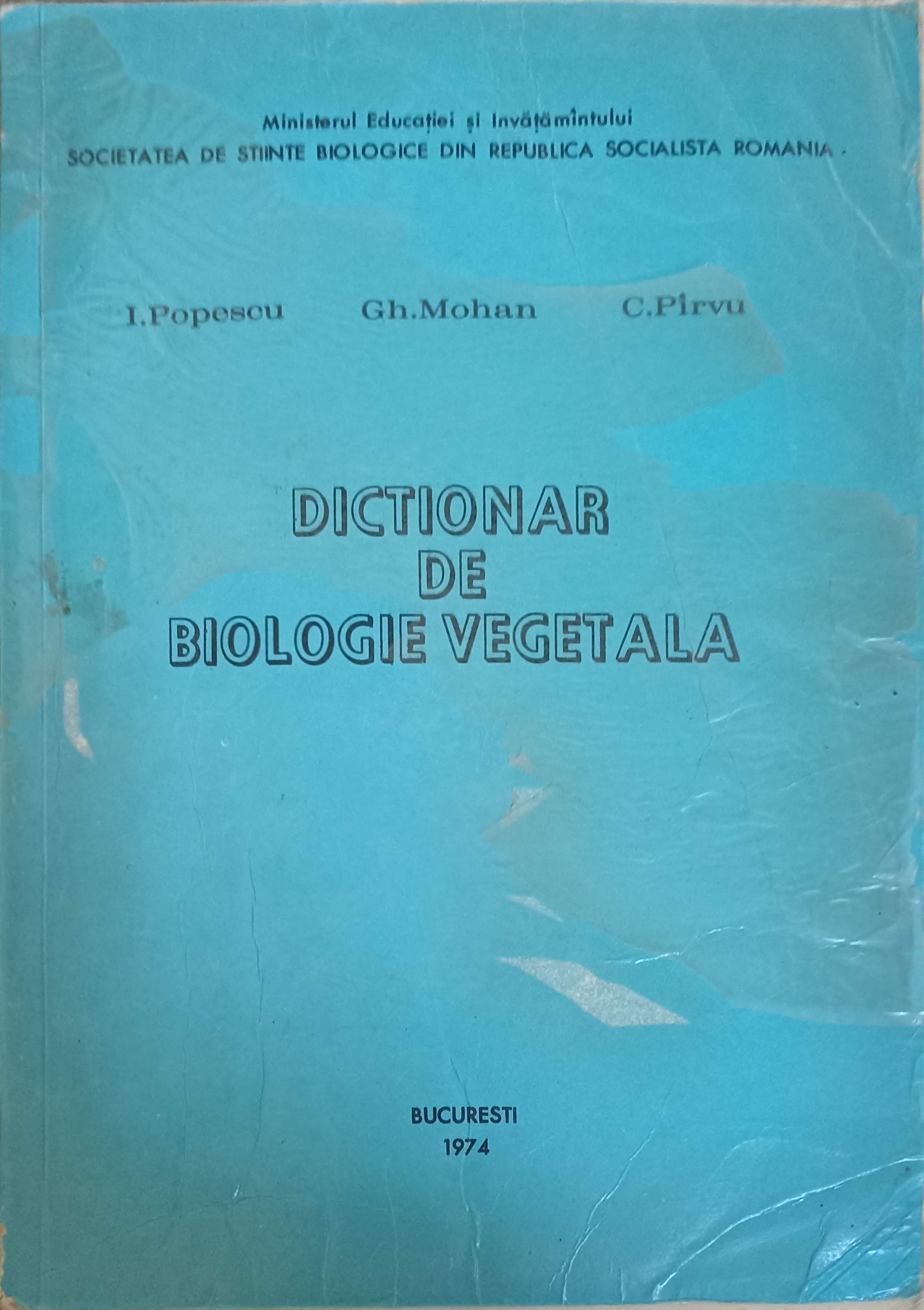 Dictionar De Biologie Vegetala