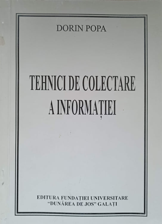 Tehnici de colectare a informatiei