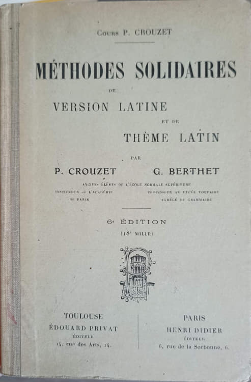 Vezi detalii pentru Methodes Solidaires De Version Latine