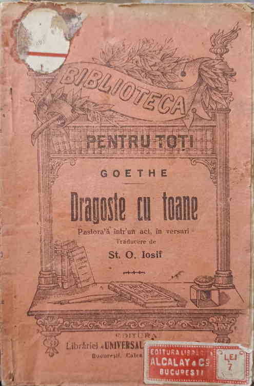 Dragoste Cu Toane. Pastorala Intr-un Act In Versuri, Tradusa De St.o. Iosif