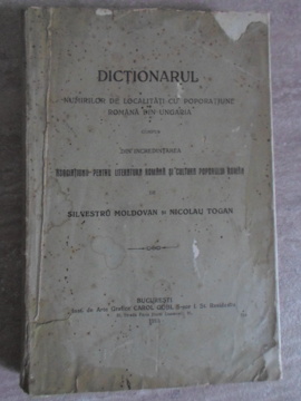 Dictionarul numirilor de localitati cu poporatiune romana din ungaria