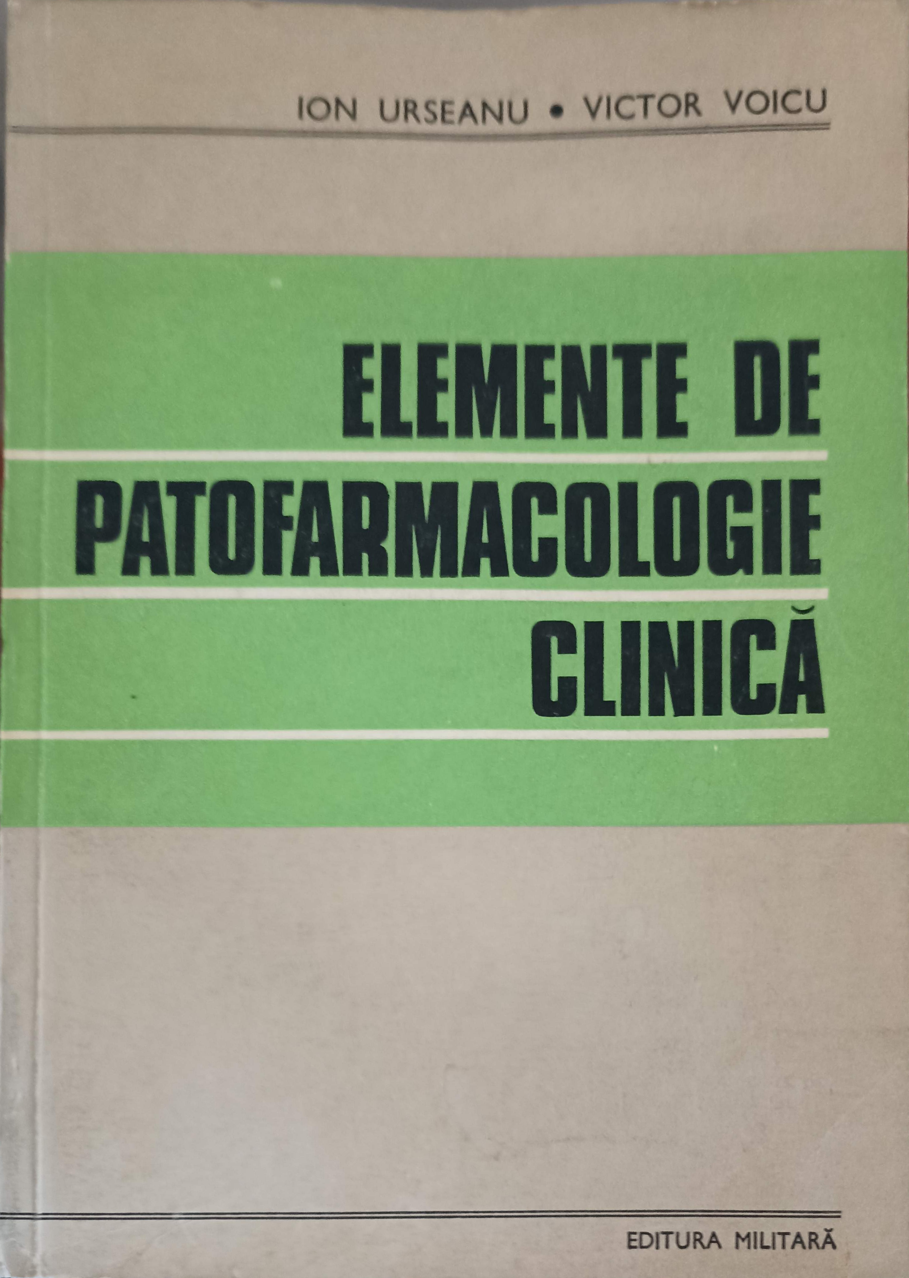 Elemente De Patofarmacologie Clinica