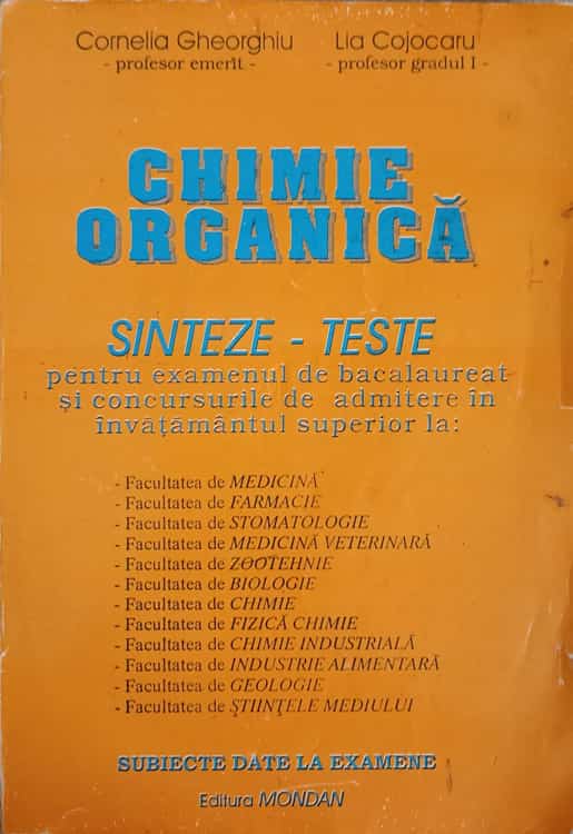 Chimie Organica Sinteze-teste