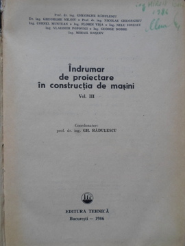 Indrumar De Proiectare In Constructia De Masini Vol.3