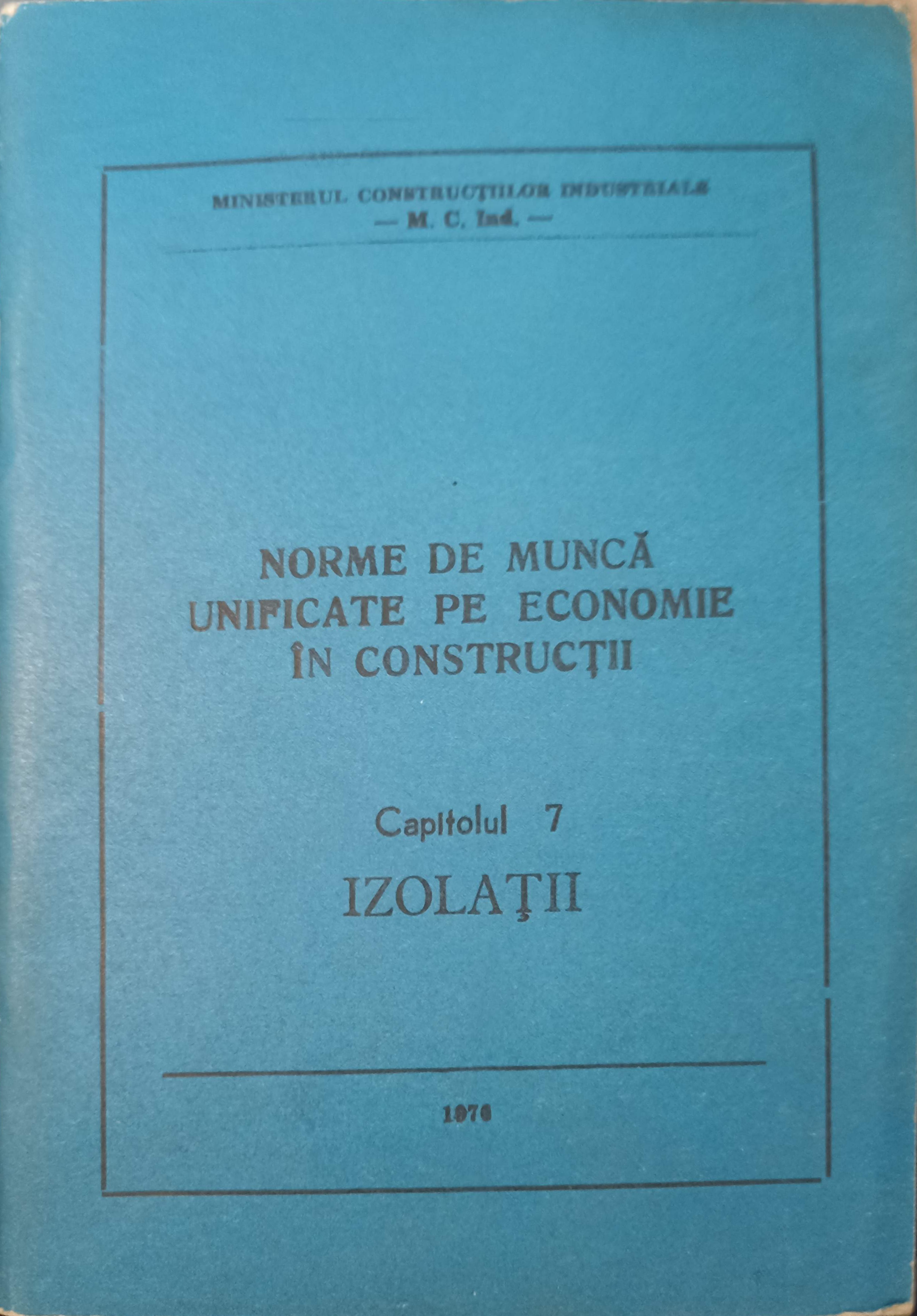 Norme De Munca Unificate Pe Economie In Constructii Cap.7 Izolatii