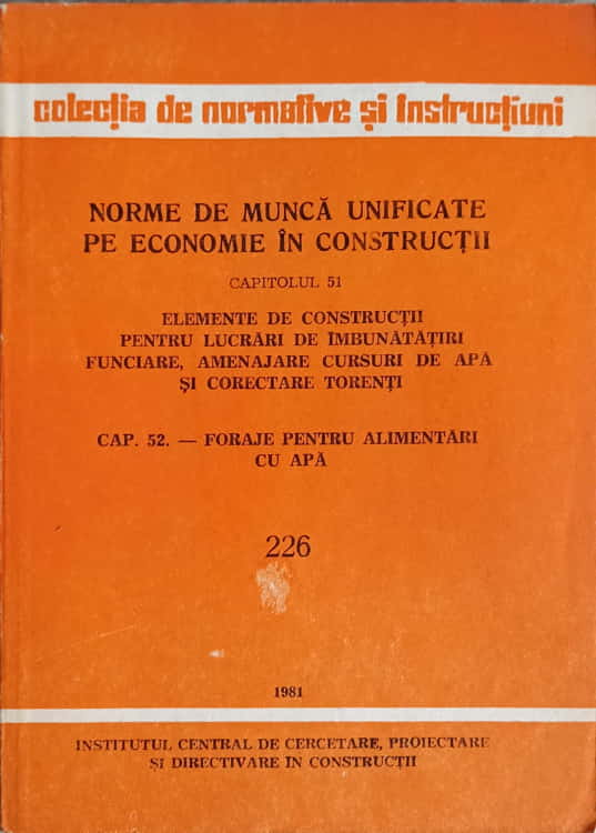 Norme de munca unificate 226