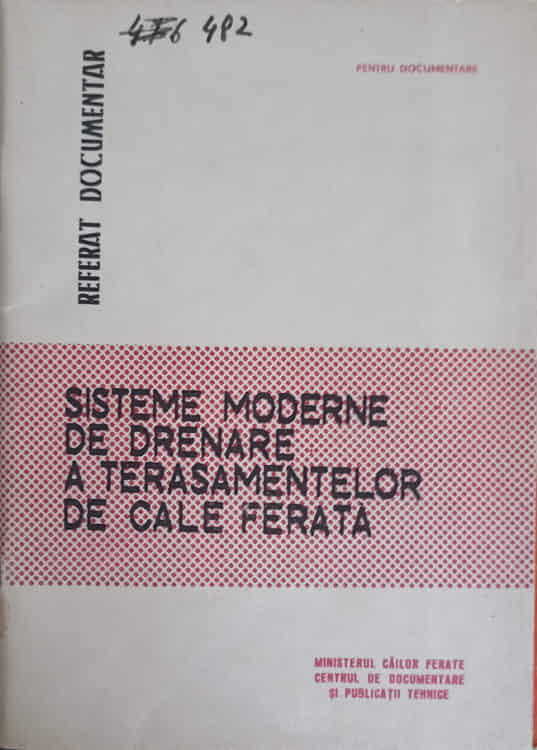 Sisteme moderne de drenare a terasamentelor de cale ferata. referat documentar