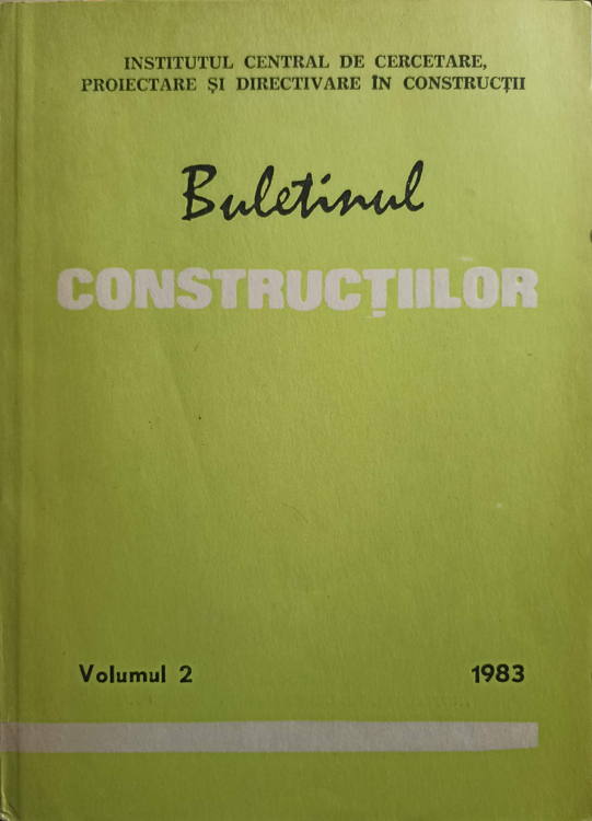 Buletinul Constructiilor Vol.2/1983