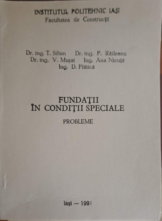 Fundatii In Conditii Speciale. Probleme