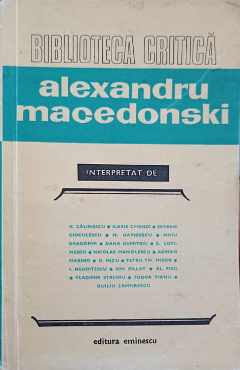 Vezi detalii pentru Alexandru Macedonski Interpretat