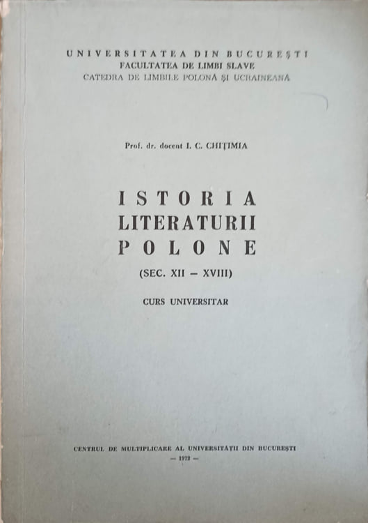 Istoria Literaturii Polone (sec. Xii-xviii)