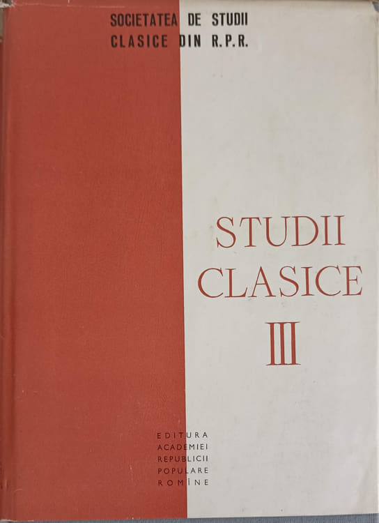 Studii Clasice Iii