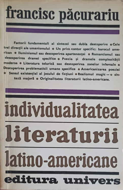 Vezi detalii pentru Individualitatea Literaturii Latino-americane