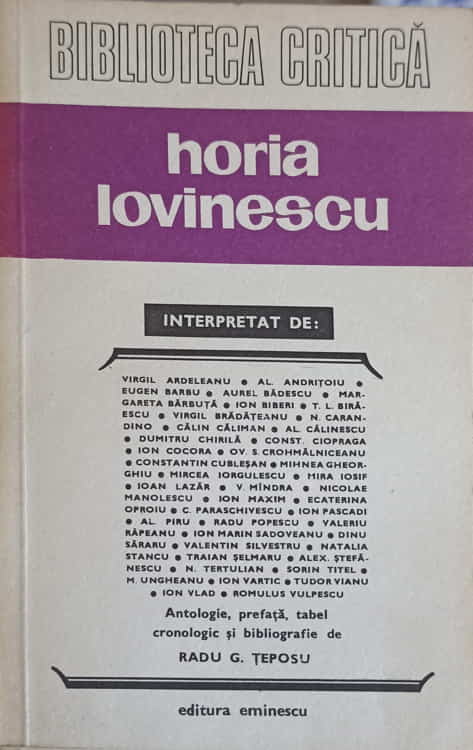 Vezi detalii pentru Horia Lovinescu Interpretat