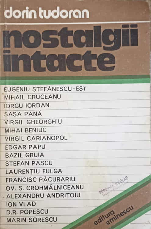 Vezi detalii pentru Nostalgii Intacte