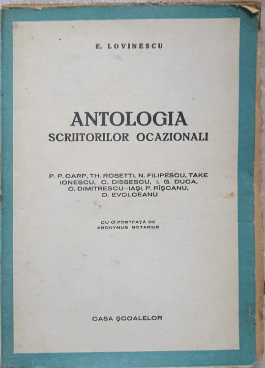 Vezi detalii pentru Antologia Scriitorilor Ocazionali