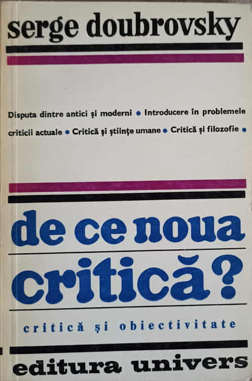 Vezi detalii pentru De Ce Noua Critica?