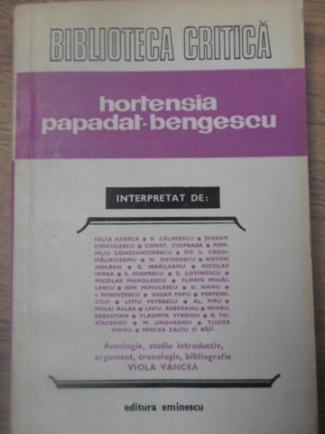 Vezi detalii pentru Hortensia Papadat-bengescu Interpretata