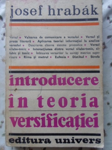 Introducere In Teoria Versificatiei