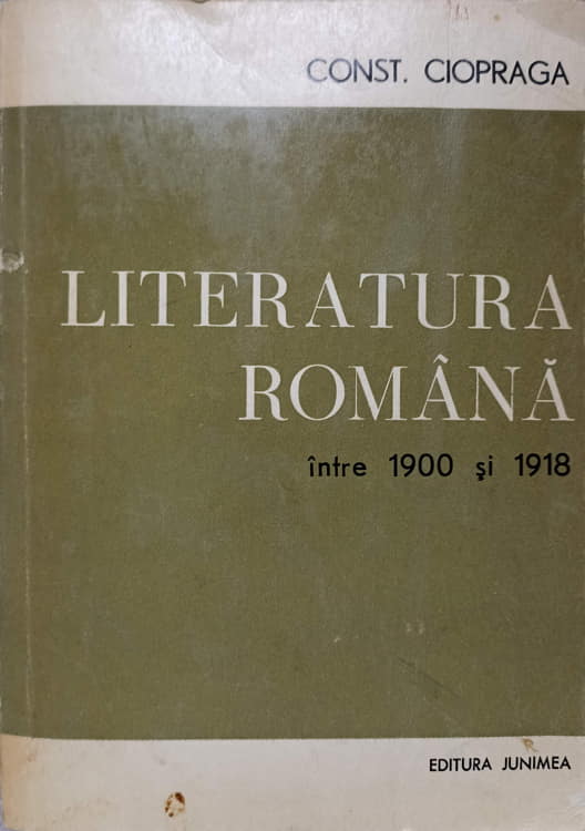 Literatura Romana Intre 1900 Si 1918