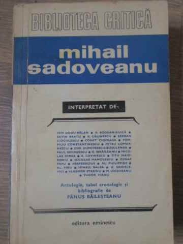 Mihail sadoveanu interpretat